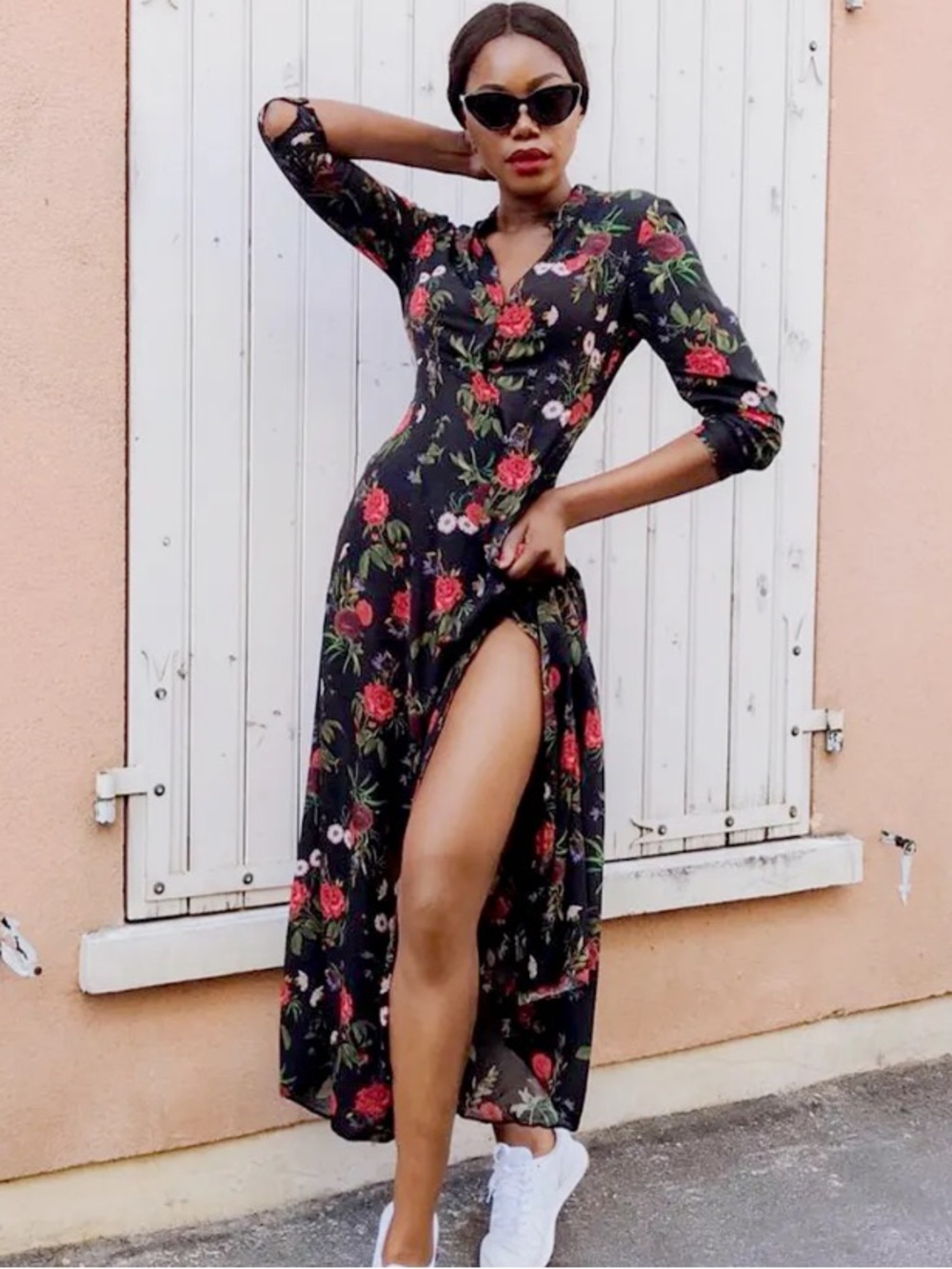 Zara Floral shirt Dress